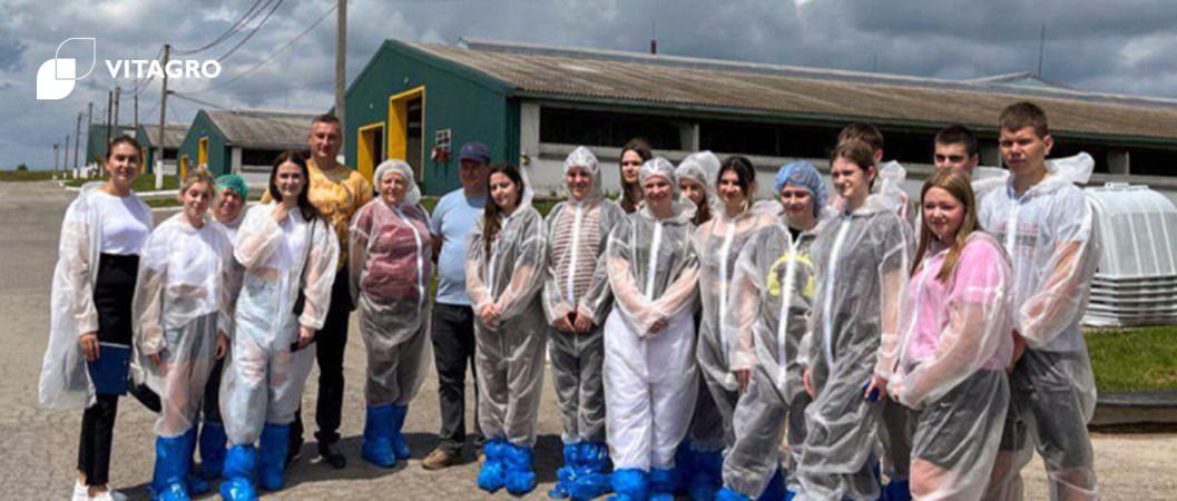 student excursion to the VITAGRO dairy farm in the village of Ostapkivtsi